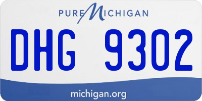 MI license plate DHG9302