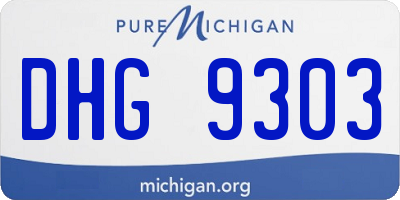 MI license plate DHG9303