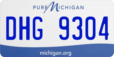 MI license plate DHG9304
