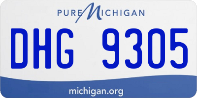 MI license plate DHG9305