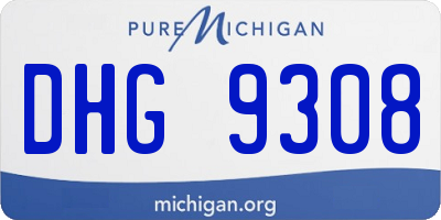 MI license plate DHG9308
