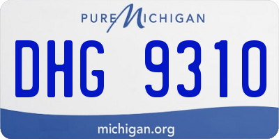 MI license plate DHG9310