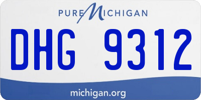 MI license plate DHG9312