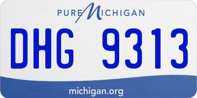 MI license plate DHG9313