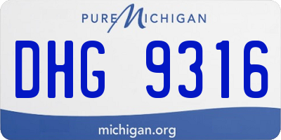 MI license plate DHG9316