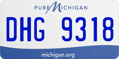 MI license plate DHG9318