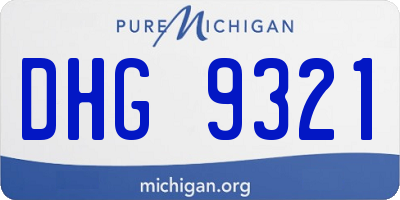 MI license plate DHG9321