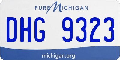 MI license plate DHG9323