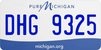 MI license plate DHG9325