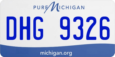 MI license plate DHG9326