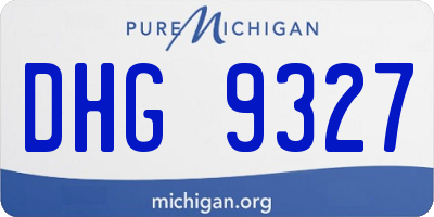 MI license plate DHG9327