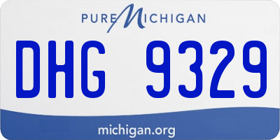 MI license plate DHG9329