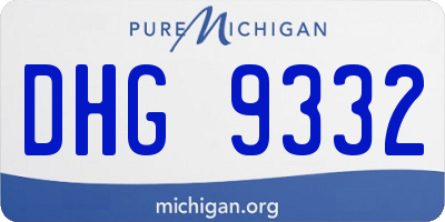 MI license plate DHG9332