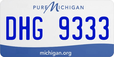 MI license plate DHG9333