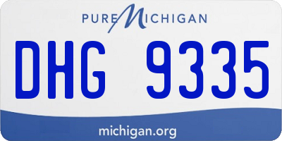 MI license plate DHG9335