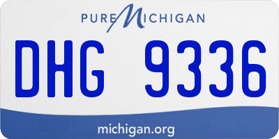 MI license plate DHG9336