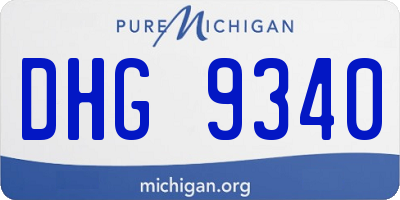 MI license plate DHG9340