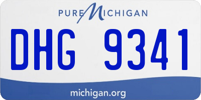 MI license plate DHG9341