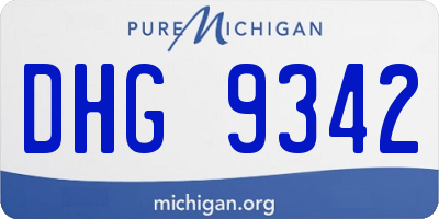 MI license plate DHG9342