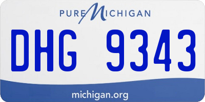 MI license plate DHG9343