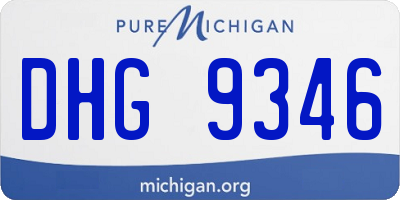 MI license plate DHG9346