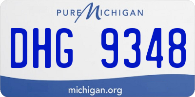 MI license plate DHG9348