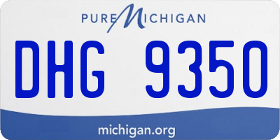 MI license plate DHG9350