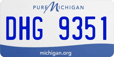 MI license plate DHG9351