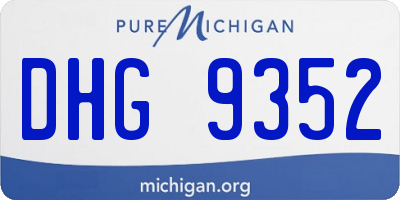 MI license plate DHG9352