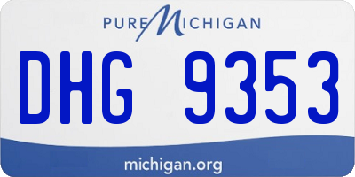 MI license plate DHG9353