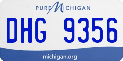 MI license plate DHG9356