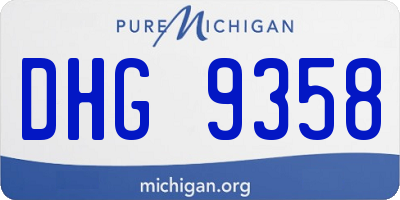 MI license plate DHG9358