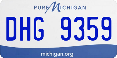 MI license plate DHG9359