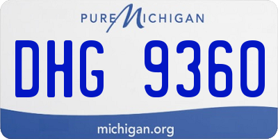 MI license plate DHG9360