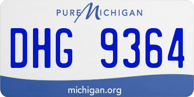 MI license plate DHG9364