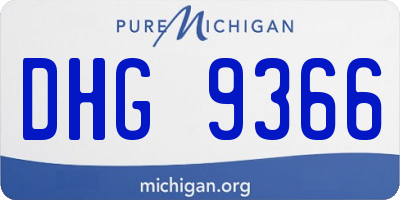 MI license plate DHG9366