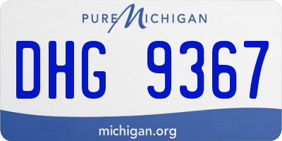 MI license plate DHG9367
