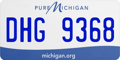 MI license plate DHG9368