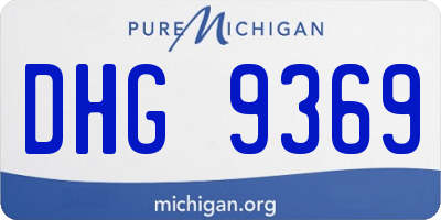 MI license plate DHG9369