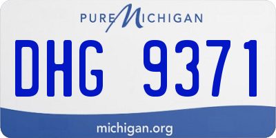 MI license plate DHG9371