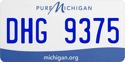 MI license plate DHG9375
