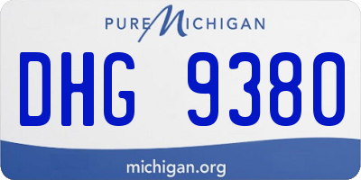 MI license plate DHG9380