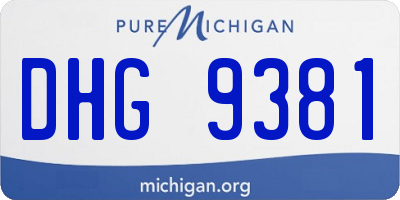 MI license plate DHG9381
