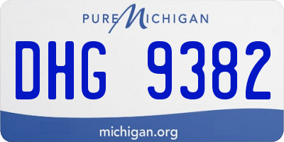 MI license plate DHG9382