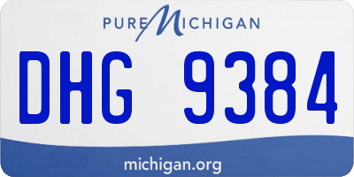 MI license plate DHG9384