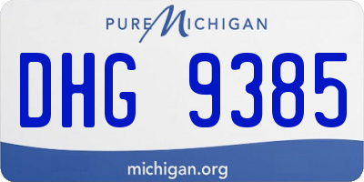 MI license plate DHG9385