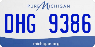 MI license plate DHG9386