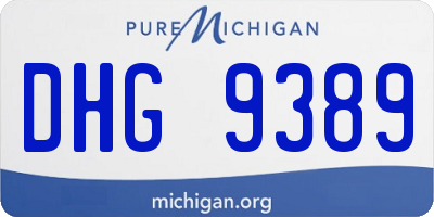 MI license plate DHG9389