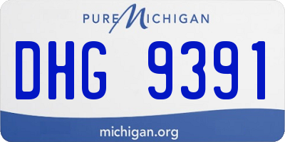 MI license plate DHG9391