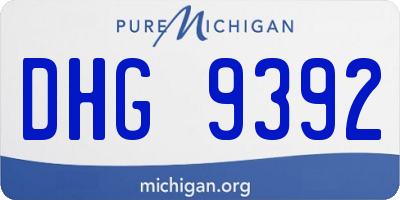 MI license plate DHG9392